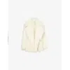 The Frankie Shop Womens Off White Liza Shaggy Faux-fur Coat Xs In Neutral