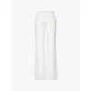 The Frankie Shop Womens  Lyra Flared-leg Twill Trousers In White