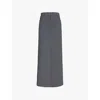 The Frankie Shop Frankie Shop Womens Grey Malvo Split-hem Wool-blend Maxi Skirt In Charcoal