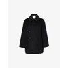 The Frankie Shop Marian Oversized Wool-blend Peacoat In Black