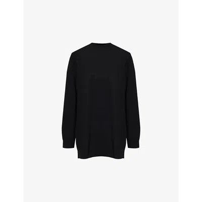 The Frankie Shop Womens  Maxime Round-neck Long-sleeves Knitted Mini Dress In Black