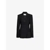 THE FRANKIE SHOP WOMENS BLACK MORRISON DOUBLE-BREASTED REGULAR-FIT STRETCH-WOOL BLAZER