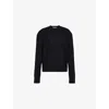 THE FRANKIE SHOP WOMENS BLACK RAFAELA RELAXED-FIT WOOL-BLEND KNITTED JUMPER