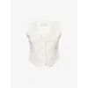 The Frankie Shop Womens Off White Roma Woven Vest