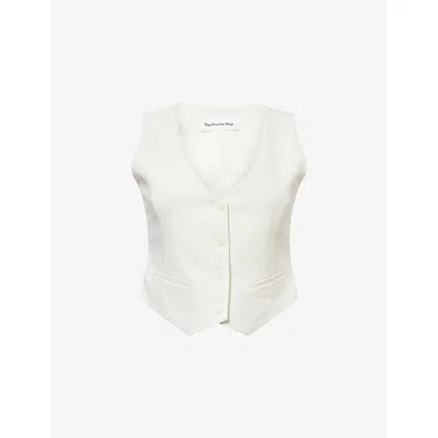 The Frankie Shop Womens Off White Roma Woven Vest