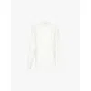 The Frankie Shop Womens Sophie Long-sleeve Woven Shirt White In White