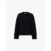 The Frankie Shop Womens Black Talia Round-neck Cotton-blend Sweatshirt
