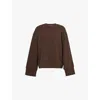 The Frankie Shop Womens Brown Talia Round-neck Cotton-blend Sweatshirt