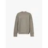The Frankie Shop Womens Light Khaki Talia Round-neck Cotton-blend Sweatshirt