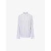 The Frankie Shop Womens White/black Stripe Anvers Striped Woven Shirt In Multi