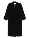 The Frankie Shop Womens Black Gaia Double-breasted Wool-blend Coat In Black