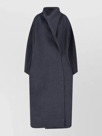 The Frankie Shop Wool Oversized Coat In Gray
