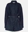 The Frankie Shop Womens Raw Wash Wren Relaxed-fit Denim Playsuit In Blue