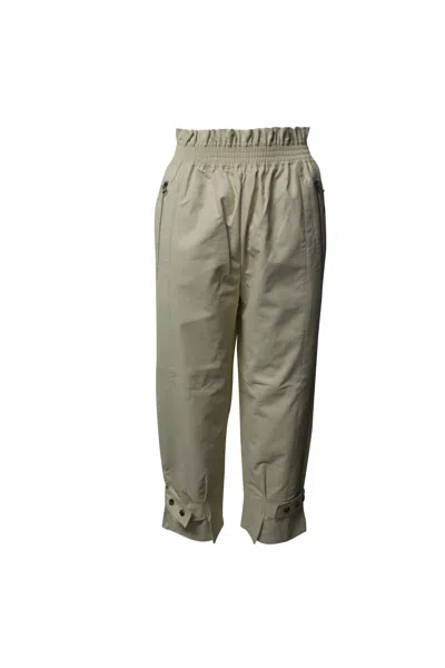 The Frankie Shop Xenia Tapered Pants In Cream Faux Leather In White