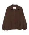 The Frankie Shop Zippered Casual Jacket In Brown