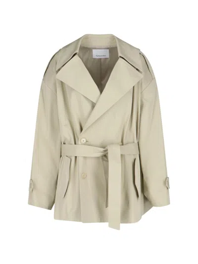 The Frankie Shop 'zurich' Oversize Trench Coat In Beige