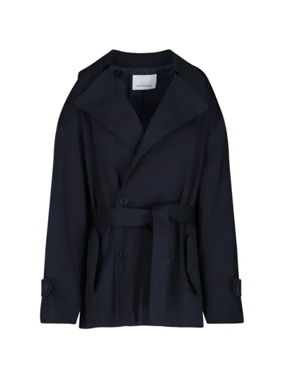 The Frankie Shop 'zurich' Oversize Trench Coat In Blue