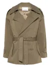 The Frankie Shop Zurich Oversized Cotton Cropped Trench Coat
