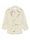 The Frankie Shop Oversized Zurich Trench Coat In White