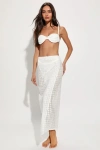 THE FROLIC ARLES IVORY POINTELLE SIDE-TIE SARONG SWIM COVER-UP