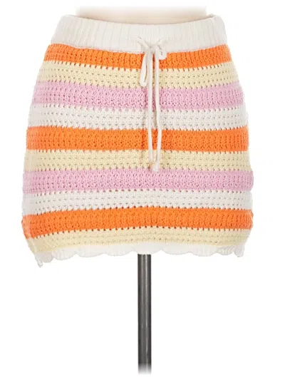 Pre-owned The Frolic Casual Skirt In Orange