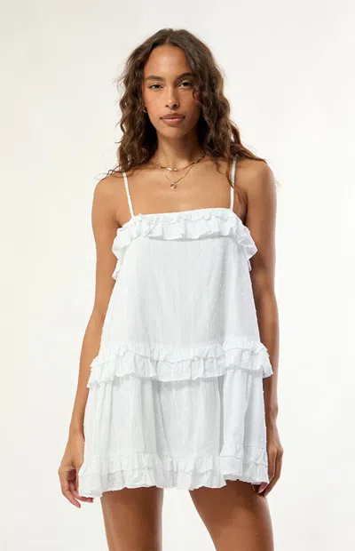 The Frolic Women's Blackberry Eyelet Mini Dress In White