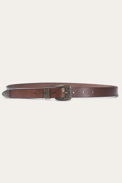 The Frye Company 25mm Western Belt In Cognac