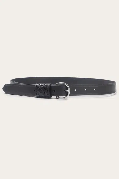 The Frye Company 25mm Woven Perf Keeper Belt In Black
