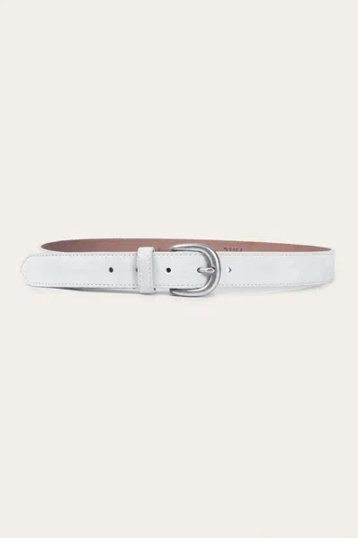 The Frye Company 30mm Suede Belt W/ Contrast Stitching In Dusty Jade