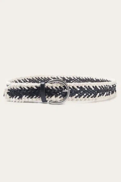 The Frye Company 38mm Braided Cording Belt In Black