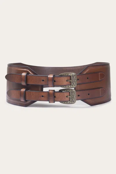 The Frye Company 85mm Western Waist Belt In Cognac