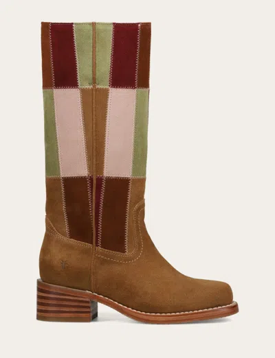 The Frye Company Campus 14l Patchwork Boots In Brown