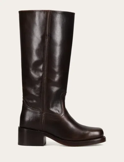 The Frye Company Campus 14l Wide Calf Boots In Bourbon