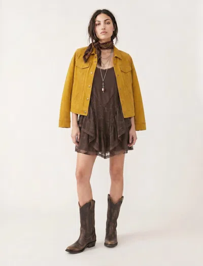 The Frye Company Canyon Heritage Jacket In Mustard