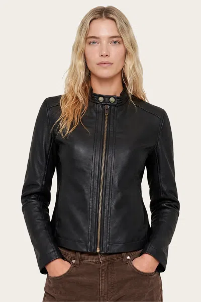 The Frye Company Emily Moto Jacket In Black