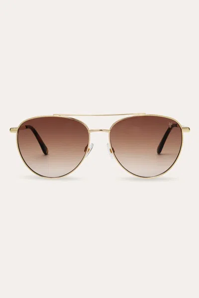 The Frye Company Frenchie Sunglasses In Gold