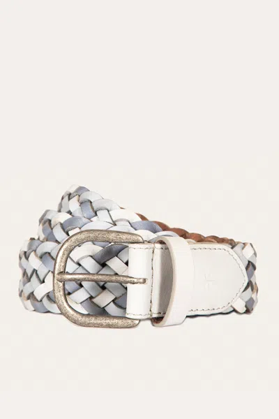 The Frye Company Frye 35mm Tonal Woven Leather Belt In Washed Denim