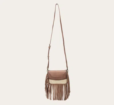 The Frye Company Frye Ava Raffia Convertible Belt Bag In Cognac