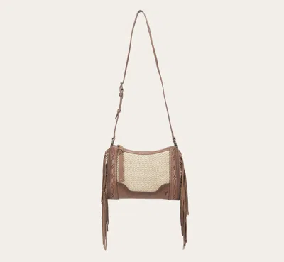 The Frye Company Frye Ava Raffia Crossbody In Cognac