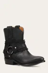 The Frye Company Frye Billy Harness Ruffle Booties In Black