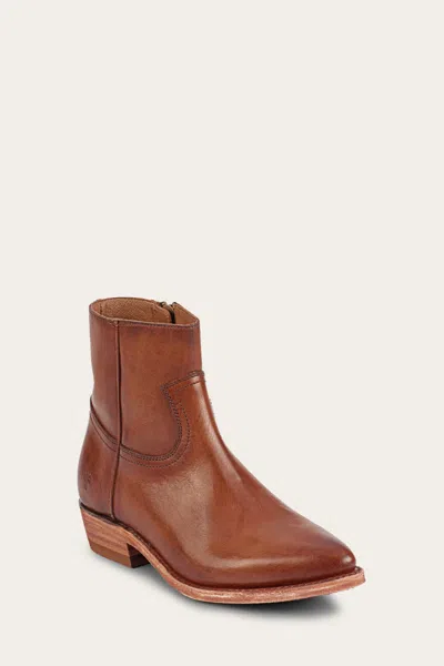 The Frye Company Frye Billy Inside Zip Booties In Caramel