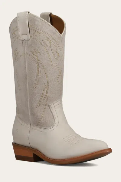 The Frye Company Frye Billy Pull On Deco Stitch Tall Boots In White