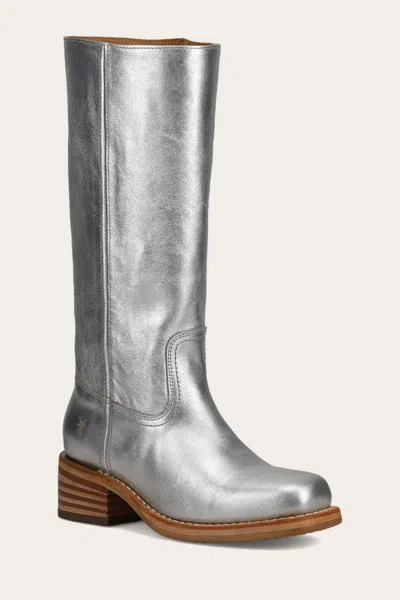 The Frye Company Frye Campus 14l Tall Boots In Silver
