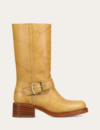 The Frye Company Frye Campus Buckle Boots In Yellow