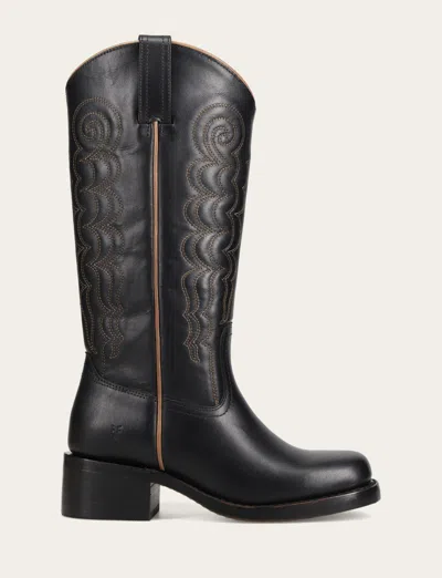 The Frye Company Frye Campus Deco Stitch Boots In Black