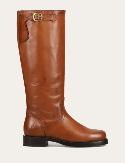 The Frye Company Frye Campus Low Heel Tall Riding Wide Calf Boots In Brown