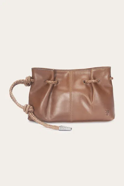 The Frye Company Frye Caroline Wristlet Clutch In Brown