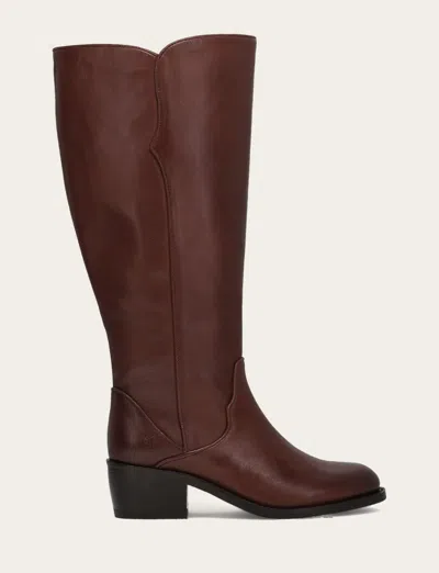 The Frye Company Frye Carson 2 Piping Tall Wide Calf Boots In Burgundy