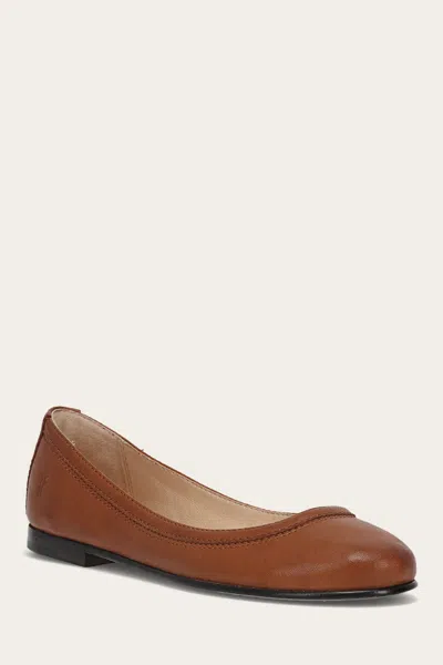 The Frye Company Frye Carson Ballet Flats In Cognac