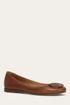 The Frye Company Frye Carson Logo Ballet Flats In Brown